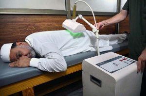 A physiotherapist at LRH is working with a patient to support recovery, strength, and independence on World Physiotherapy Day.