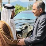 Federal Minister for Interior Mohsin Naqvi shakes hands with Sheikh Zayed bin Hamad Al Nahyan, Chairman of the UAE’s National Anti-Narcotics Authority