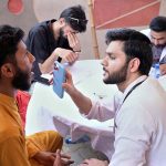 Doctors examine and treat patients at a free medical camp in Village Khoje Chak, organized by the Shed Trust to provide healthcare facilities to flood-affected residents.