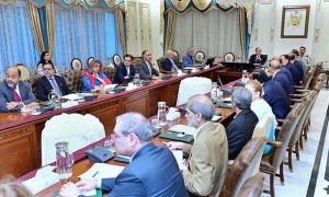 Prime Minister Muhammad Shehbaz Sharif chairs a meeting on flood damages assessment.