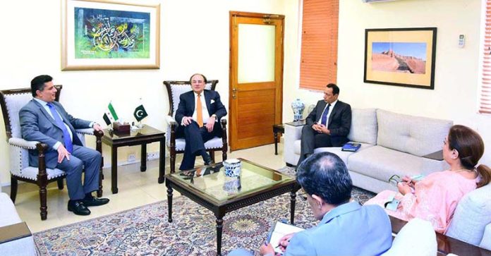 Dr. Ramez Alraee, Ambassador of the Syrian Arab Republic to Pakistan, called on Federal Minister for Finance and Revenue, Senator Muhammad Aurangzeb, at the Finance Division
