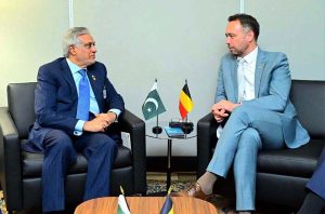 Deputy Prime Minister and Foreign Minister, Senator Mohammad Ishaq Dar met with Belgian Deputy Prime Minister and Foreign Minister Maxime Prévot, on the sidelines of 80th UNGA session.