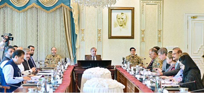 Prime Minister Muhammad Shehbaz Sharif chairs a meeting to review flood situation and ongoing rescue & relief operation
