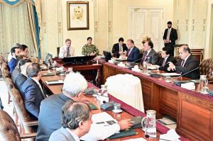 Prime Minister Muhammad Shehbaz Sharif chairs a meeting regarding matters of FBR.