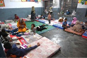 A view of government-designated tents set up for flood-affected people at Babu Sabu area in the Provincial Capital.