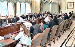 Prime Minister Muhammad Shehbaz Sharif chairs a meeting regarding matters of FBR.