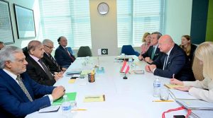 Prime Minister Muhammad Shehbaz Sharif meets Federal Chancellor of the Republic of Austria, H.E. Christian Stocker on the sidelines of 80th session of United Nations General Assembly.