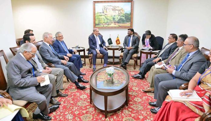 Prime Minister Muhammad Shehbaz Sharif meets President of Sri Lanka H.E Anura Kumara Dissanayake on the sidelines of 80th session of UNGA
