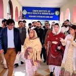 First Lady and MNA Bibi Aseefa Bhutto Zardari, accompanied by Sindh Health Minister Dr. Azra Fazal Pechuho, visits the Institute of Mother and Child Health to review modern units and facilities