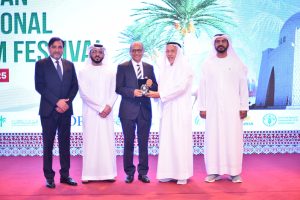 The 2nd Pakistan International Date Palm Show inaugurates by Provincial Minister Sindh Saeed Ghani, Consul General UAE Dr. Bakhit Ateeq Al Rumiiti, and Chief Executive of Trade Development Authority of Pakistan, Faiz Ahmed by cutting the ribbon at Expo Center. The event attended by the Charge d’Affaires of the UAE, His Excellency Muhammad Sultan Al-Khatib, and the Secretary General of the Khalifa International Award for Date Palm and Agricultural Innovation, His Excellency Dr. Abdul Wahab Zaid.