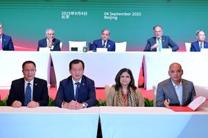 Prime Minister Muhammad Shehbaz Sharif participates in the MoU exchange ceremony of the 2nd Pakistan-China B2B Investment Conference