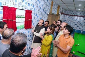 Chairman Prime Minister’s Youth Programme Rana Mashhood Ahmad Khan inaugurate the Sports Arena at National Press Club