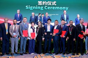 Prime Minister Muhammad Shehbaz Sharif participates in the MoU exchange ceremony of the 2nd Pakistan-China B2B Investment Conference