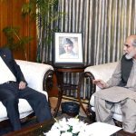 Federal Minister for Science & Technology, Mr. Khalid Hussain Magsi, calling on President Asif Ali Zardari at Aiwan-e-Sadr
