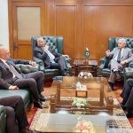 Federal Minister for National Food Security & Research, Rana Tanveer Hussain, chairing a high-level meeting with CEO Fauji Fertilizer Company, Jahangir Piracha to discuss fertilizer pricing, availability and farmer relief measures