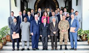 A high level delegation of renowned companies in the mining and infrastructure sector meets Prime Minister Muhammad Shehbaz Sharif.