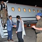 Acting President Syed Yousuf Raza Gilani arrives for two-day visit to flood-affected areas