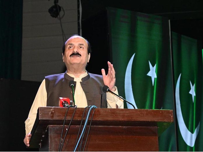 Chairman Prime Minister’s Youth Programme Rana Mashhood Ahmad Khan while addressing a ceremony of Annual Report Launch of Prime Minister’s Youth Programme