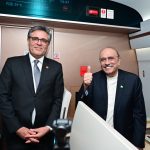 President Zardari travels by a high-speed train in China; briefed on operations