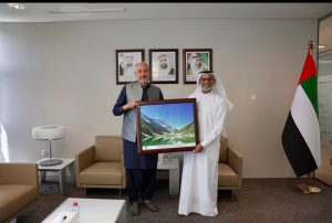 Amb. Tirmizi pays farewell call on DG UAE GCAA