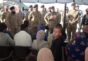 Field Marshal visits Kasur sector, flood relief camp in Jalalpur Pirwala, Multan
