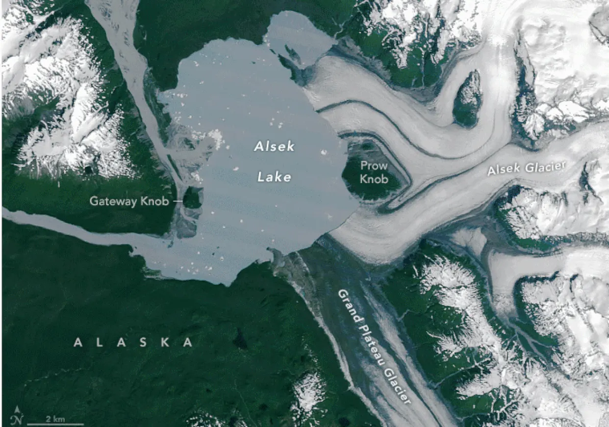 NASA satellites spot new island in Alaska formed by melting glacier