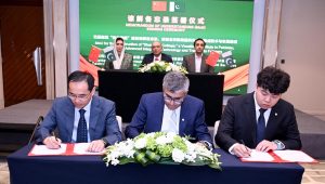 President Zardari witnesses signing of three MoUs in Shanghai
