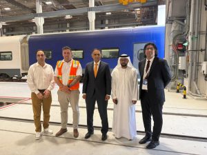 Minister Kayani test rides UAE's future- forward Etihad Rail Network