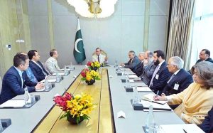 A delegation of Gobi Partners of Malaysia meets Prime Minister Muhammad Shehbaz Sharif.