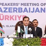 Speaker National Assembly Sardar Ayaz Sadiq chairing the Executive Meeting of the Speakers of Parliament with Speaker of the Grand National Assembly of Turkiye Numan Kurtulmus and Speaker of the Milli Majlis of Azerbaijan Ms. Sahiba Gafarova at Parliament House