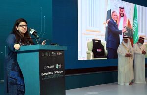 Federal Minister for IT & Telecommunications Ms. Shaza Fatima Khawaja Launch of GO AI Hub "Empowering the Future ‘Go bridging Innovation between Saudi Arabia & Pakistan”.
