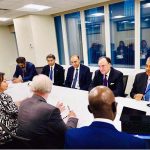 Federal Minister for Finance and Revenue Senator Muhammad Aurangzeb along with his delegation holding a meeting with Mr. Axel van Trotsenburg, Senior Managing Director of the World Bank Group and his team