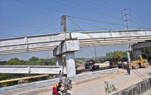 A view of 10th Avenue construction work during development work in Federal Capital.