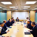 Federal Minister for Finance and Revenue Senator Muhammad Aurangzeb along with his delegation holding a key meeting with Mr. Jihad Azour, Director of the IMF's Middle East and Central Asia Department and his team