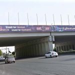 A view of banners displayed to mark October 27 as 'Black Day' to condemn the Indian atrocities against Kashmiris and the Indian illegal occupation of Kashmir on October 27, 1947. Every year, the day is marked to express solidarity and support with Kashmiri people in their struggle for right to self-determination