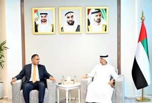 Minister of State for Railways & Finance Bilal Azhar Kayani met UAE Minister of Energy & Infrastructure H.E. Suhail Mohamed Al Mazrouei