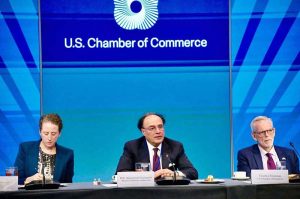 Federal Minister for Finance & Revenue Senator Muhammad Aurangzeb, along with his team, being hosted by the leadership and members of the US-Pakistan Business Council