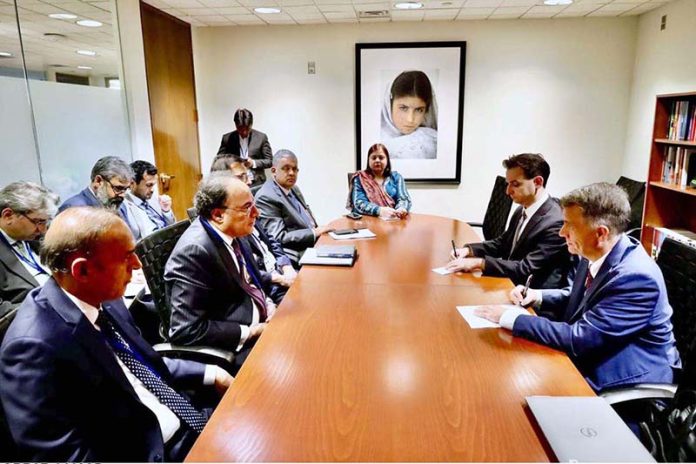 Federal Minister for Finance and Revenue Senator Muhammad Aurangzeb along with his team visiting the Washington D.C., to attend the annual meetings of the International Monetary Fund (IMF) and the World Bank (WB), met with representatives of Citi Bank comprising Milos Stefanovic, Managing Director Head of Public Sector Group UK, Europe and MEA and Jaya Dutt, Head of Markets MEA