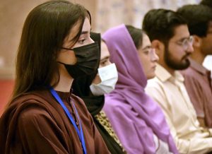 A participant captures the moment with her mobile phone during the Two-Day International Dialogue on “TVET in the Shifting Socio-Economic Paradigm” at a local hotel.
