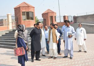 Zaheer Abbas Malik, Director General of Archaeology, Punjab visiting the new museum building in Multan.