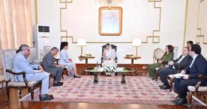 President of the China-Asia-Africa Trade Promotion Office, Ms. Hao, called on the First Lady of Pakistan, Bibi Aseefa Bhutto Zardari at Aiwan-e-Sadr.