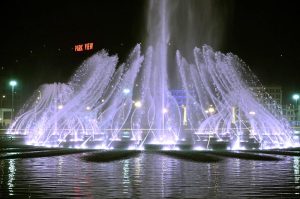 A beautiful view of dancing fountain at Parkview City.