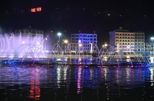 A beautiful view of dancing fountain at Parkview City.