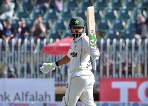 South Africa’s players celebrate after the run-out of Pakistani batter Shaheen Afridi during the fourth day of the second Test match between Pakistan and South Africa at Rawalpindi Cricket Stadium.