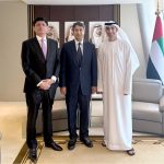 Rana Ihsaan Afzal Khan, Coordinator to the Prime Minister on Commerce, meets with Dr. Thani bin Ahmed Al Zeyoudi, UAE Minister of Foreign Trade, in Abu Dhabi, to discuss strengthening bilateral trade and economic cooperation. Also present was Mr. Ali Zeb Khan, Trade and Investment Counselor at the Pakistan Consulate in Dubai