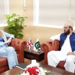 Federal Minister for Religious Affairs and Interfaith Harmony, Sardar Muhammad Yousaf, meets with the British High Commissioner to Pakistan, Ms. Jane Marriott