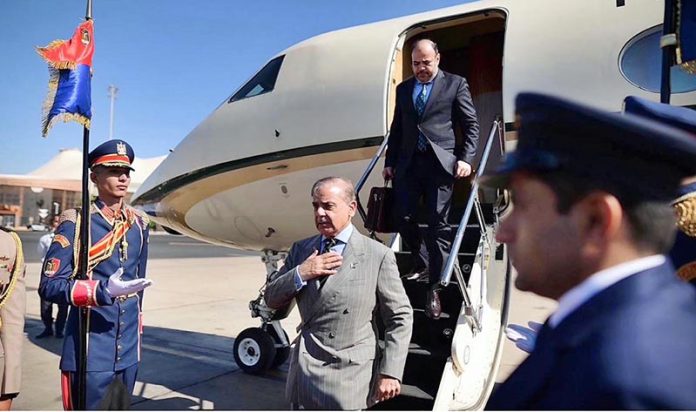 Prime Minister Muhammad Shehbaz Sharif arrives in Sharm El Sheikh to attend Gaza Ceasefire and Peace Summit
