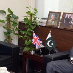 British High Commissioner to Pakistan, H.E. Jane Marriott, calls on the Minister of State for Finance and Railways, Mr. Bilal Azhar Kayani