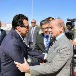 Prime Minister Muhammad Shehbaz Sharif arrives in Sharm El Sheikh to attend Gaza Ceasefire and Peace Summit. Dr. Ashraf Sobhy, Minister of Youth and Sports for Egypt received the Prime Minister upon his arrival
