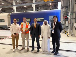 Minister of State for Finance and Railways, Mr. Bilal Azhar Kayani, took a test ride on the Etihad Rail, traveling from Al Faya Depot in Abu Dhabi to Al Qudra